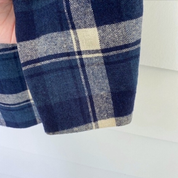 Vintage 90s Wool Blend Blue Plaid Jacket Medium - Picture 12 of 15